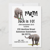 Invitation à la fête d'anniversaire 10, avec des é (Dos)