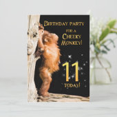 Invitation à la fête d'anniversaire 11, avec orang (Debout devant)