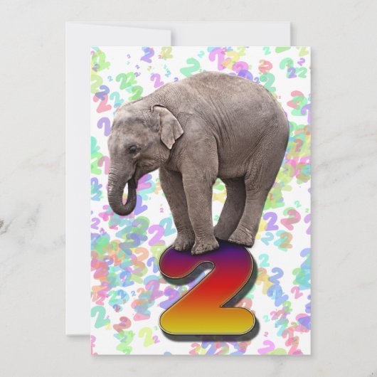 Invitation à la fête d'anniversaire 2, avec des él (Devant)