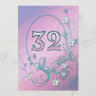 Invitation à la fête d'anniversaire 32 ans