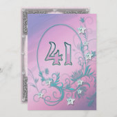 Invitation à la fête d'anniversaire 41 ans (Devant / Derrière)