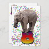 Invitation à la fête d'anniversaire 8, avec des él (Devant / Derrière)