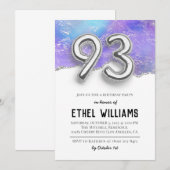 Invitation à la fête d'anniversaire 93 ans (Devant / Derrière)