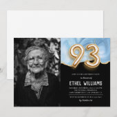 Invitation à la fête d'anniversaire 93 ans (Devant / Derrière)