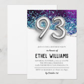 Invitation à la fête d'anniversaire 93 ans (Devant / Derrière)