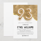 Invitation à la fête d'anniversaire 93 ans (Devant / Derrière)