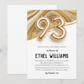 Invitation à la fête d'anniversaire 93 ans (Devant / Derrière)