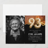 Invitation à la fête d'anniversaire 93 ans (Devant / Derrière)