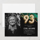 Invitation à la fête d'anniversaire 93 ans (Devant / Derrière)