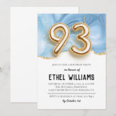Invitation à la fête d'anniversaire 93 ans (Devant / Derrière)