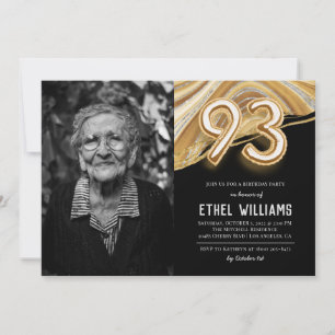 Invitation à la fête d'anniversaire 93 ans