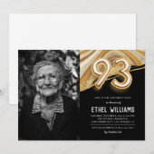 Invitation à la fête d'anniversaire 93 ans (Devant / Derrière)
