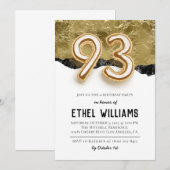 Invitation à la fête d'anniversaire 93 ans (Devant / Derrière)