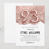 Invitation à la fête d'anniversaire 93 ans (Devant / Derrière)