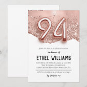 Invitation à la fête d'anniversaire 94 ans (Devant / Derrière)