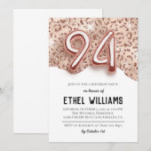 Invitation à la fête d'anniversaire 94 ans (Devant / Derrière)