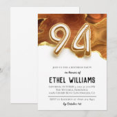 Invitation à la fête d'anniversaire 94 ans (Devant / Derrière)