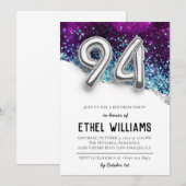 Invitation à la fête d'anniversaire 94 ans (Devant / Derrière)