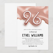 Invitation à la fête d'anniversaire 96 ans (Devant / Derrière)