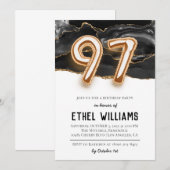 Invitation à la fête d'anniversaire 97 ans (Devant / Derrière)