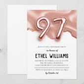 Invitation à la fête d'anniversaire 97 ans (Devant / Derrière)