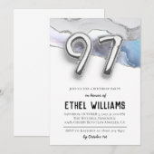 Invitation à la fête d'anniversaire 97 ans (Devant / Derrière)