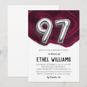 Invitation à la fête d'anniversaire 97 ans (Devant / Derrière)