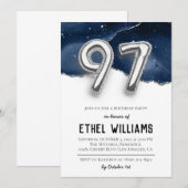 Invitation à la fête d'anniversaire 97 ans (Devant / Derrière)