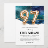 Invitation à la fête d'anniversaire 97 ans (Devant / Derrière)