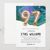 Invitation à la fête d'anniversaire 97 ans (Devant / Derrière)