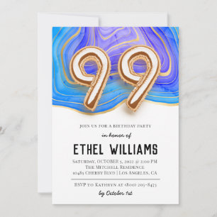 Invitation à la fête d'anniversaire 99 ans