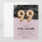 Invitation à la fête d'anniversaire 99 ans (Devant / Derrière)