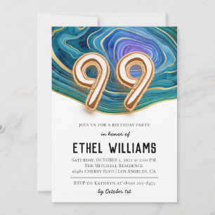 Invitation à la fête d'anniversaire 99 ans