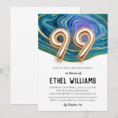 Invitation à la fête d'anniversaire 99 ans (Devant / Derrière)