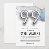 Invitation à la fête d'anniversaire 99 ans (Devant / Derrière)