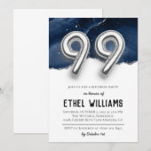 Invitation à la fête d'anniversaire 99 ans (Devant / Derrière)