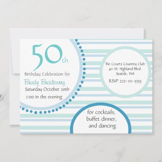 Invitation à la fête d'anniversaire à la pointe tu (Devant)