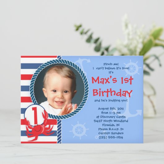 Invitation à la fête d'anniversaire à thème du cra (Debout devant)