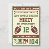 Invitation à la fête d'anniversaire à thème du foo (Devant)