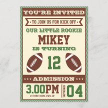 Invitation à la fête d'anniversaire à thème du foo