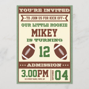 Invitation à la fête d'anniversaire à thème du foo