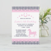 Invitation à la fête d'anniversaire à thème Pony (Debout devant)