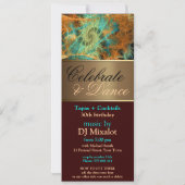 Invitation à la fête d'anniversaire Aqua Orange Sw (Dos)