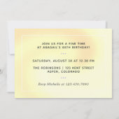 Invitation à la fête d'anniversaire arc-en-ciel et (Dos)