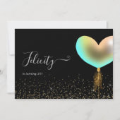 Invitation à la fête d'anniversaire arc-en-ciel et (Devant)