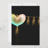 Invitation à la fête d'anniversaire arc-en-ciel et (Dos)