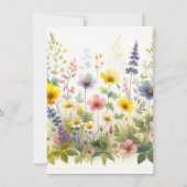 Invitation à la fête d'anniversaire aux fleurs sau (Dos)