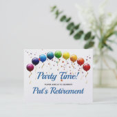 Invitation à la fête d'anniversaire avec ballons a (Debout devant)