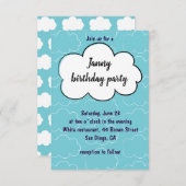 Invitation à la fête d'anniversaire avec de mignon (Devant / Derrière)