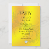 Invitation à la fête d'anniversaire avec des étoil (Dos)